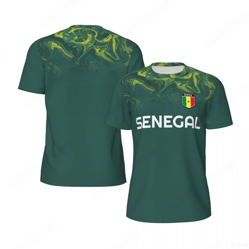 Tee Graphic Print - Mode Senegal Flagge Grafik Fußball T