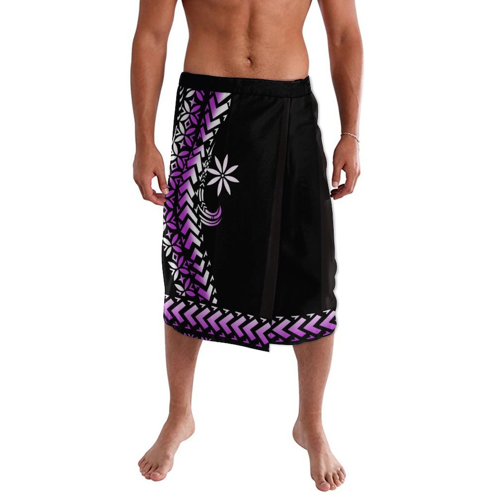 Sarong Men Wrap - Hochwertige polynesische Design-Druck lässige Schürze Hawaii