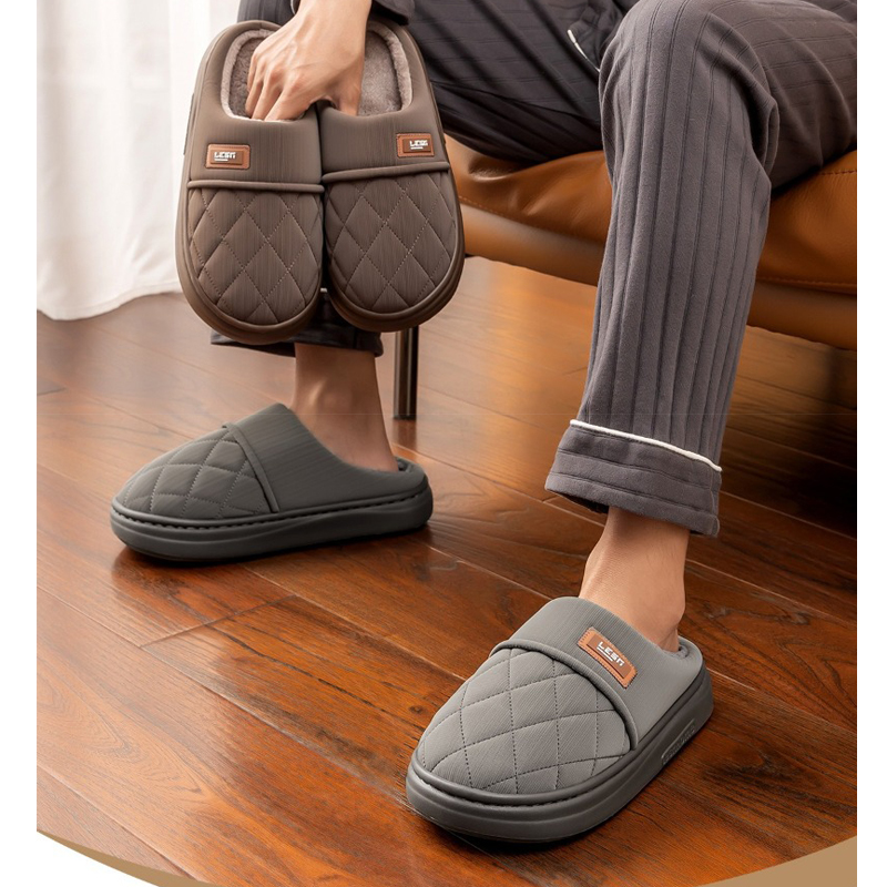 Flip Flop Leather Men - Winter Warme Slipper Frauen Männer Männlich