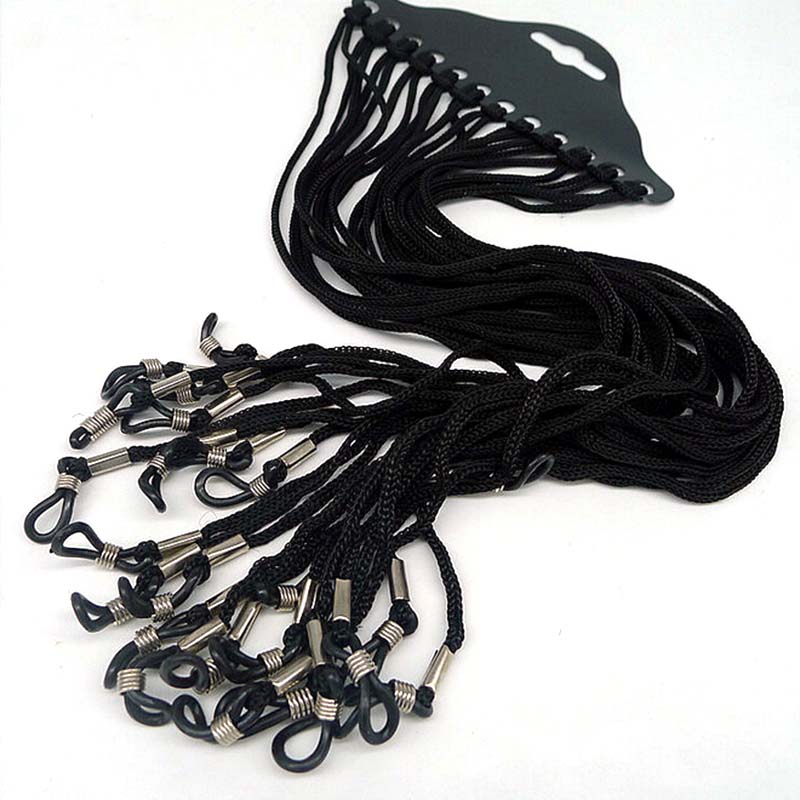 Sunglass Retainer Cord - 12 teile/satz Schwarz Nylon Schnur Brillen