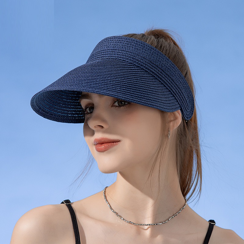 Bucket Hat Straw - Damen UPF50 Sonnenhut mit breiter Krempe,