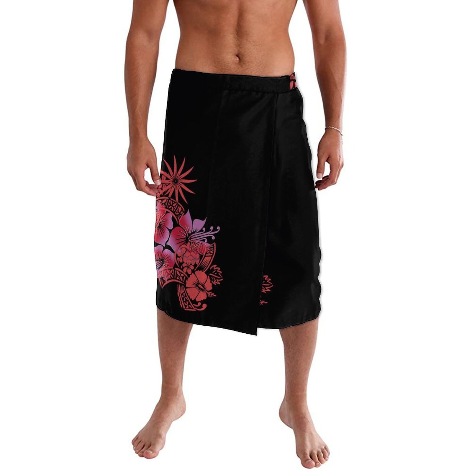 Sarong Men Wrap - Hawaii-Ethno-Stil Herren-Wickelkleid Polynesian Archipelago Erwachsene Kleidung