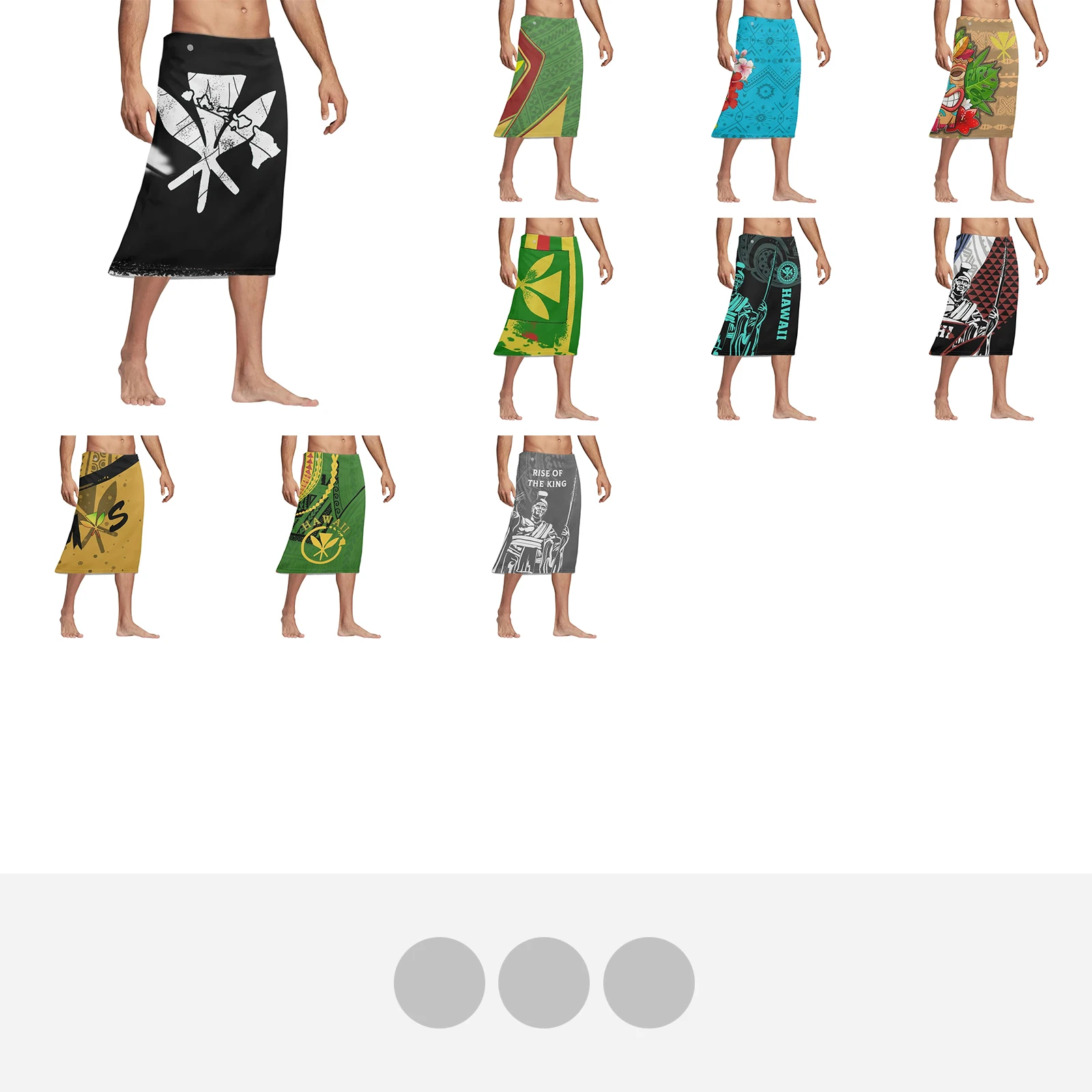 Sarong Men Wrap - Polynesische Stammes-Tattoo-Drucke, Aufstieg der Königs kleidung,