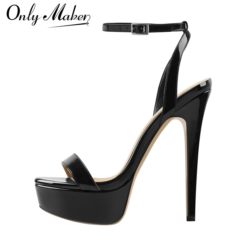 Casual Sandal Leather - Onlymaker Frauen Plattform Stiletto High Heels