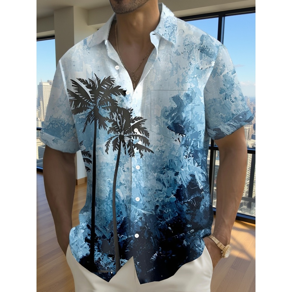 Resort Shirt Floral - Revershemd mit minimaler Tintenstruktur für mehrere