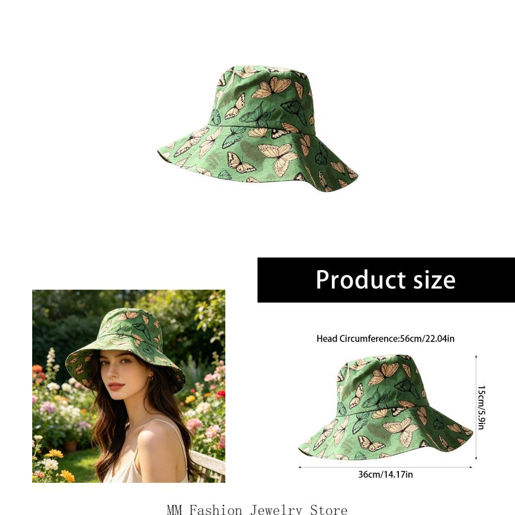 Packable Hat Nylon - Grün bedruckter Fischerhut aus weichem Polyester,