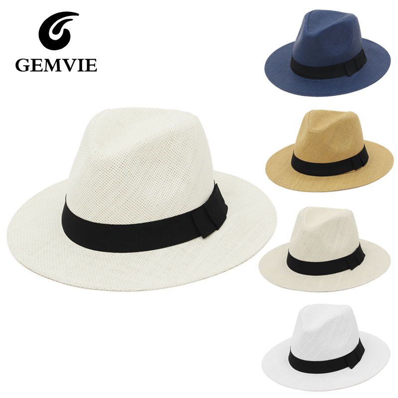 Bucket Hat Straw - Sommer-Strohhut Panama-Stil für Damen und Herren