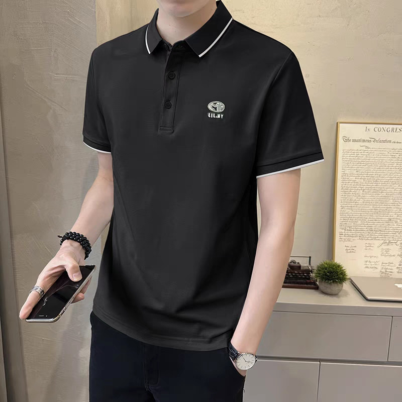 Polo Shirt Pique - Neues Herren-Poloshirt Sommer Kurzarm-Kragen-T-Shirt Trendiges Jersey-Piqué-Oberteil