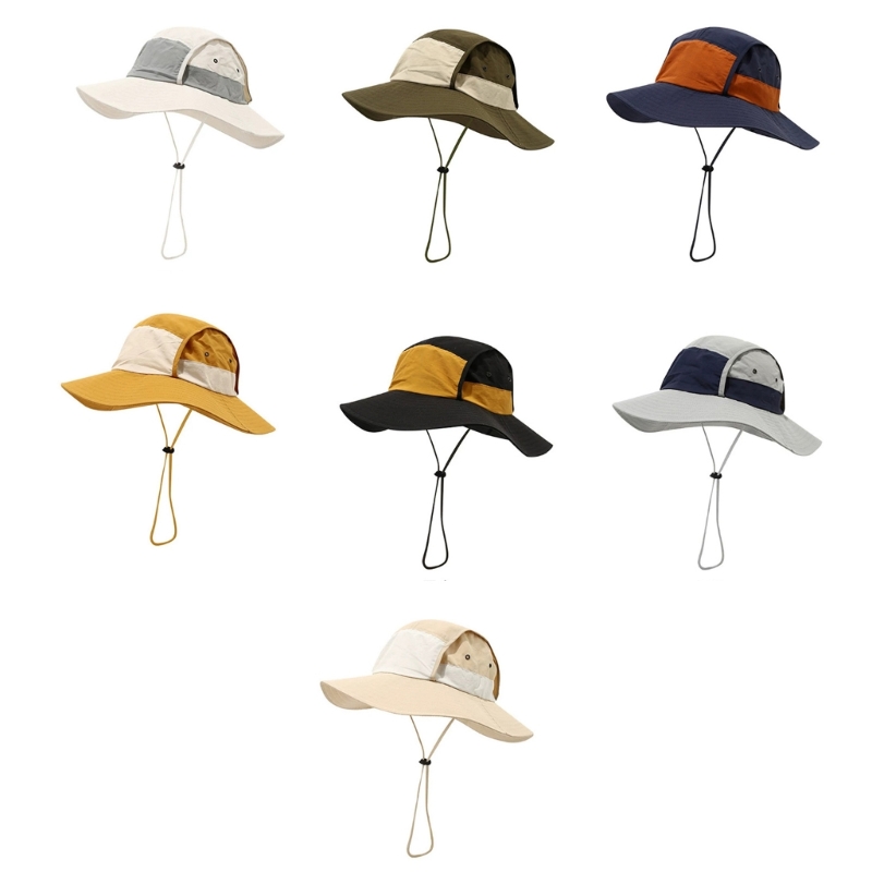 Packable Hat Nylon - Packbarer Outdoor-Fischerhut mit breiter Krempe, Unisex,