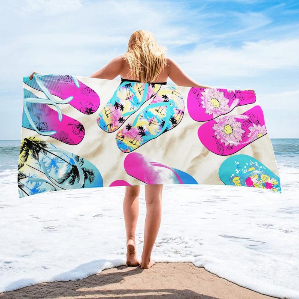 Beach Towel Large - 1 Stück Großes Strandtuch Mikrofaser-Badetuch Fitness-Yogamatte