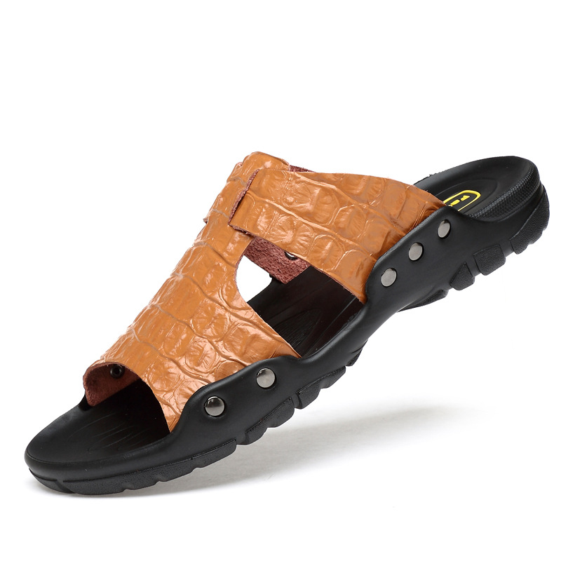 Flip Flop Leather Men - Leder Sandalen Herren Bequeme Slipper Mann