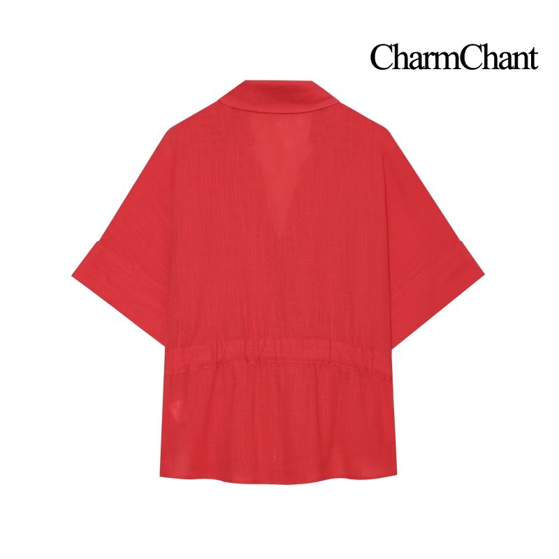CHARMCHANT Damen Zweiteiler au – Short Linen Drawstring Bewertung und Preis