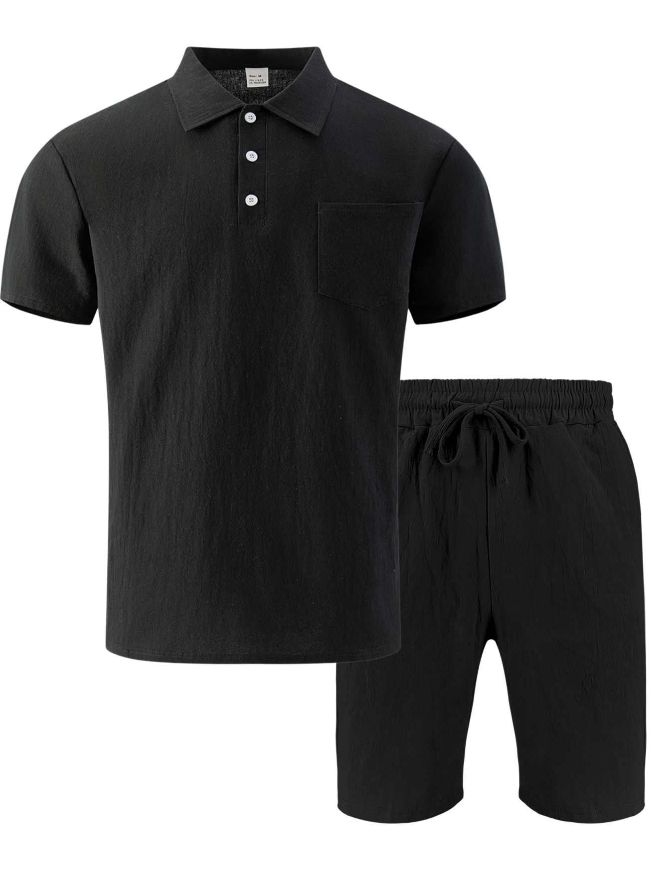 Herren-Set aus Strukturiertem  – Short Linen Drawstring Bewertung und Preis