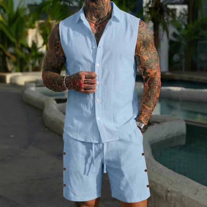 Herren 2-teiliges Leinen-Set m – Short Linen Drawstring Bewertung und Preis