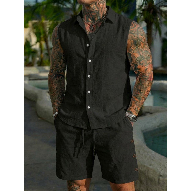Herren 2-teiliges Leinen-Set m – Short Linen Drawstring Bewertung und Preis