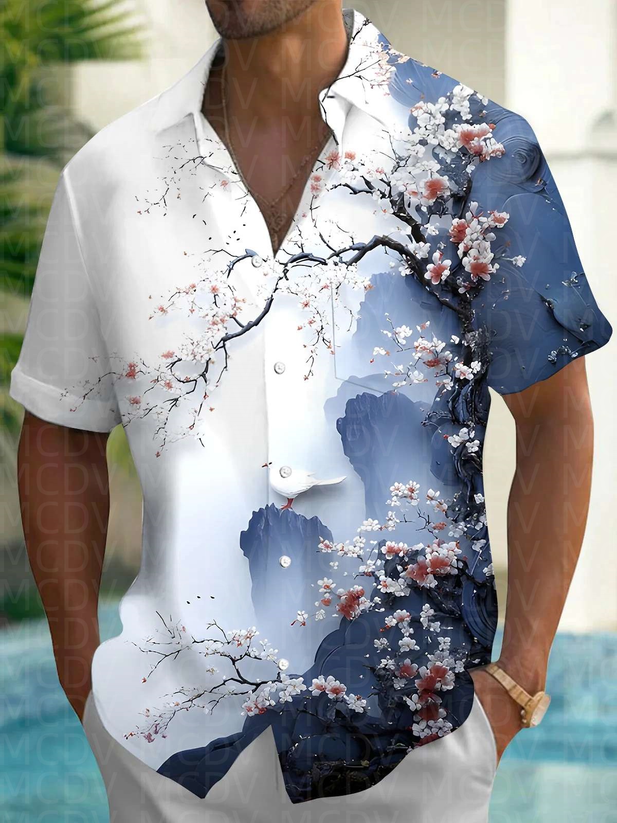 Sonnenmuster-Stil Herren Hawai – Shirt Camp Collar Bewertung und Preis