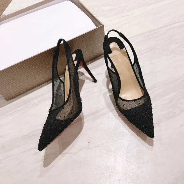 Netz-Strass Rückenfreie Stilet – Casual Sandal Leather Bewertung und Preis