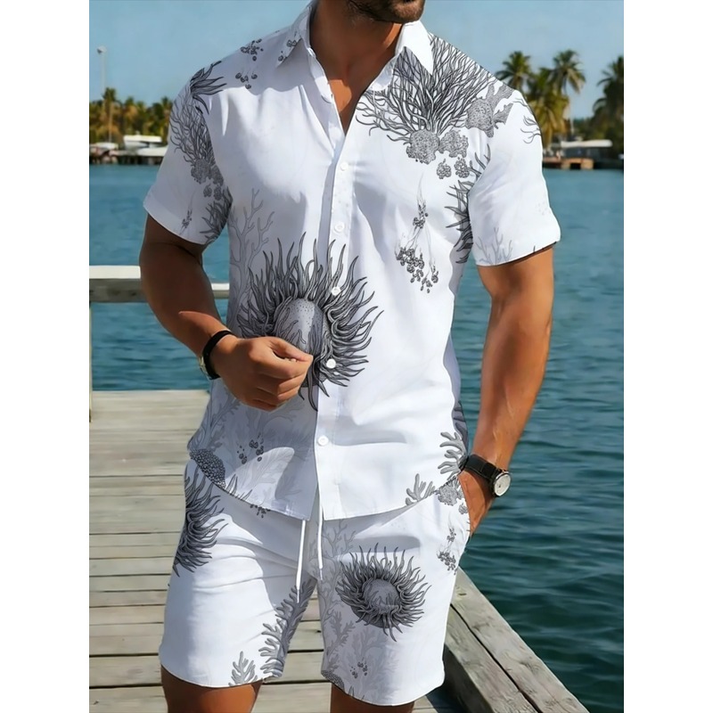 Herren Blumen-Hawaii-Hemd & Sh – Resort Shirt Floral Bewertung und Preis