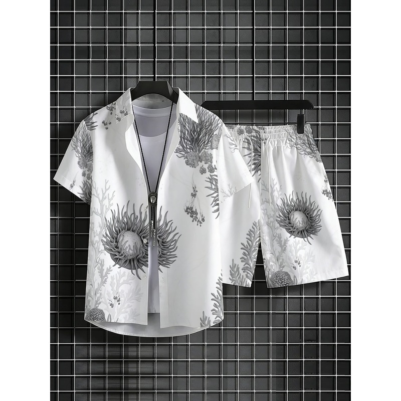 Herren Blumen-Hawaii-Hemd & Sh – Resort Shirt Floral Bewertung und Preis