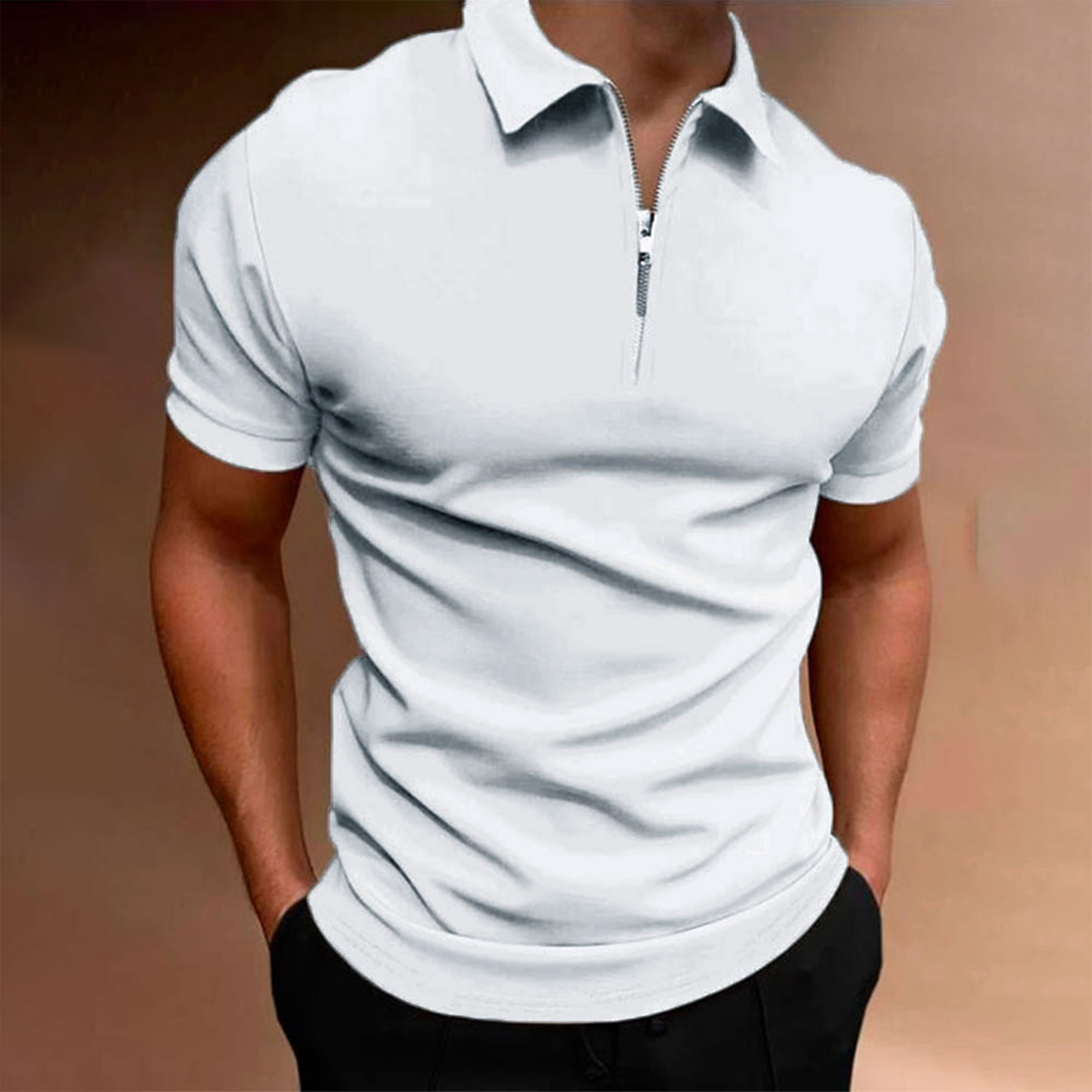 Sommer männer Einfarbig Polo-S – Polo Shirt Pique Bewertung und Preis