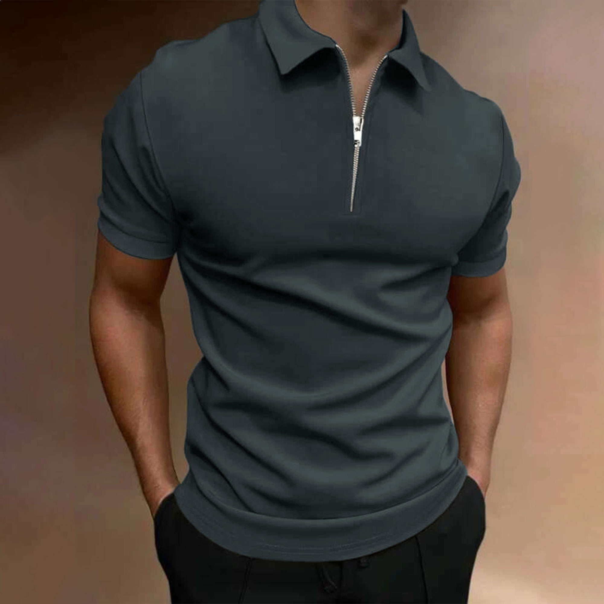 Sommer männer Einfarbig Polo-S – Polo Shirt Pique Bewertung und Preis