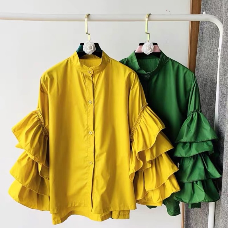 Frauen Weiß Shirts Solide Voll – Shirt Camp Collar Bewertung und Preis