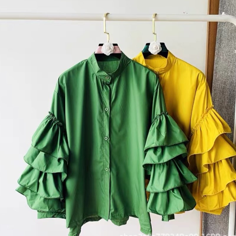 Frauen Weiß Shirts Solide Voll – Shirt Camp Collar Bewertung und Preis