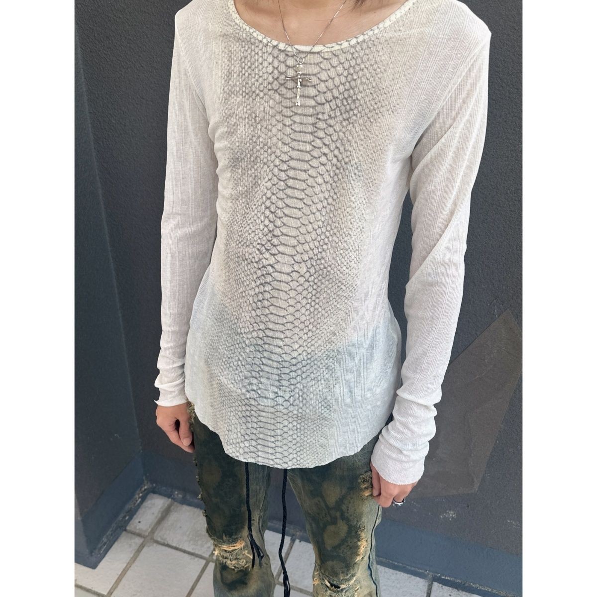 Langarm-Tops mit Rundhalsaussc – Tee Graphic Print Bewertung und Preis