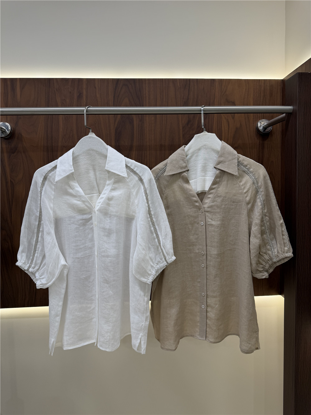 Damen-Set mit Kurzarm-Hemd und – Short Linen Drawstring Bewertung und Preis