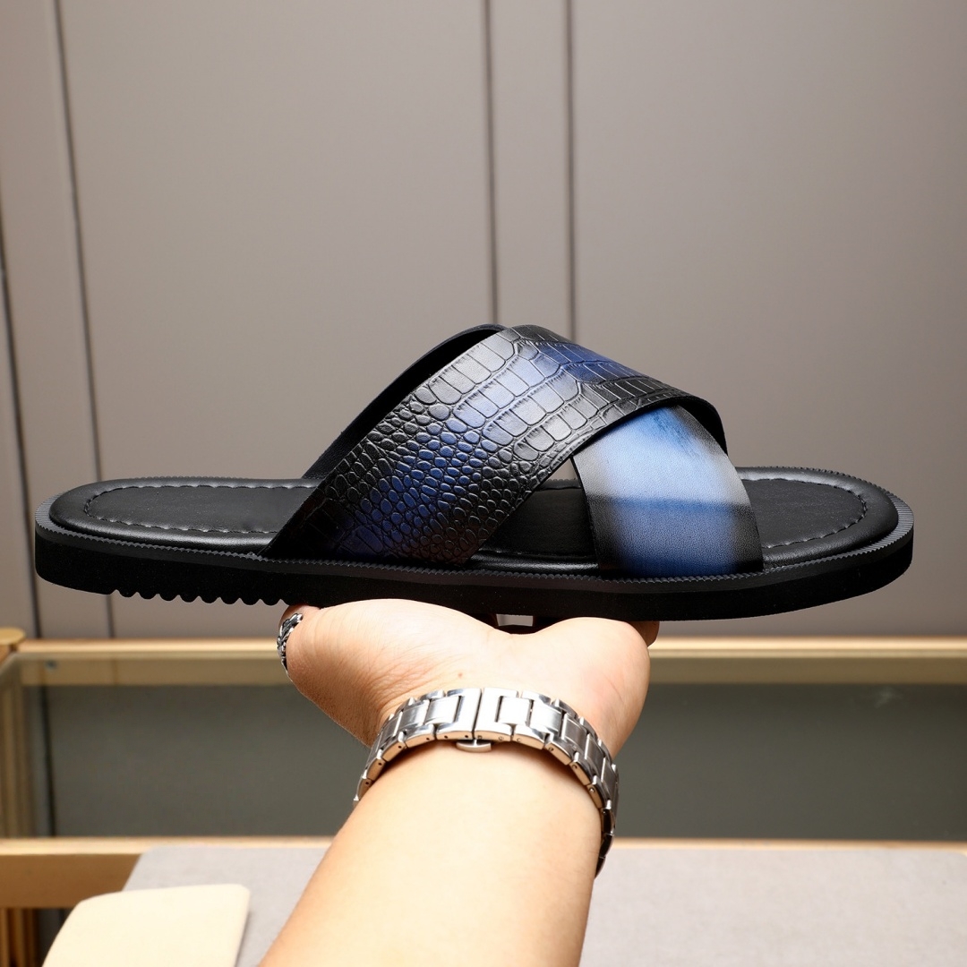 Luxusmarke Herrenschuhe Handge – Flip Flop Leather Men Bewertung und Preis