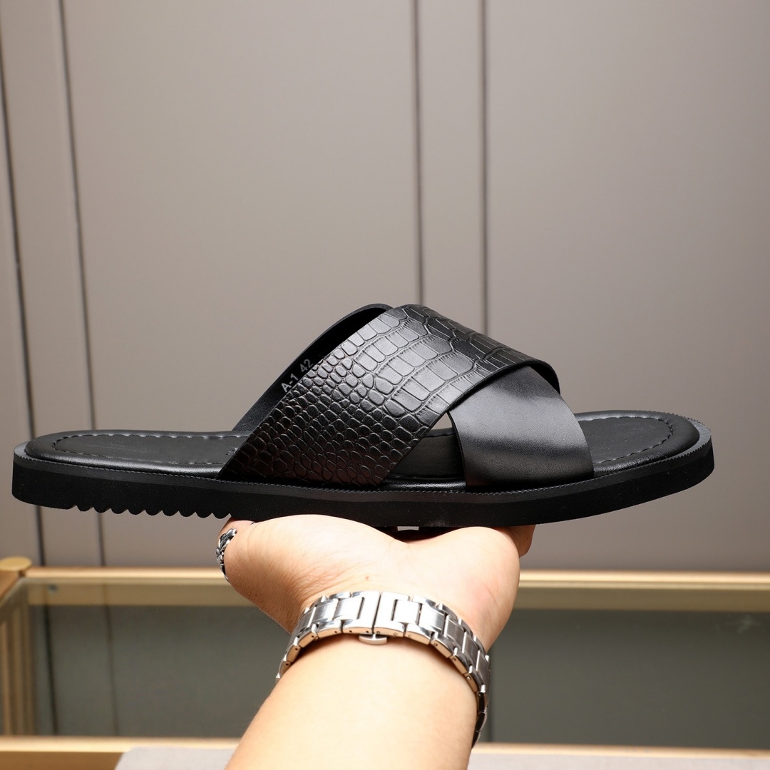 Luxusmarke Herrenschuhe Handge – Flip Flop Leather Men Bewertung und Preis