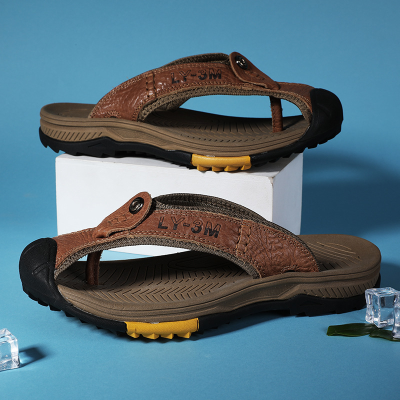 Neue Herren-Flip-Flops aus ech – Flip Flop Leather Men Bewertung und Preis