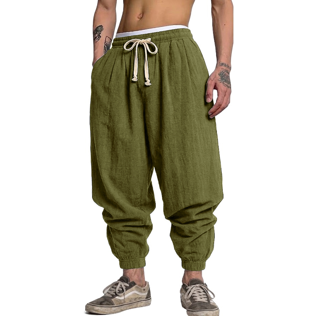 Koreanische Baumwoll-Leinen-Ho – Short Linen Drawstring Bewertung und Preis