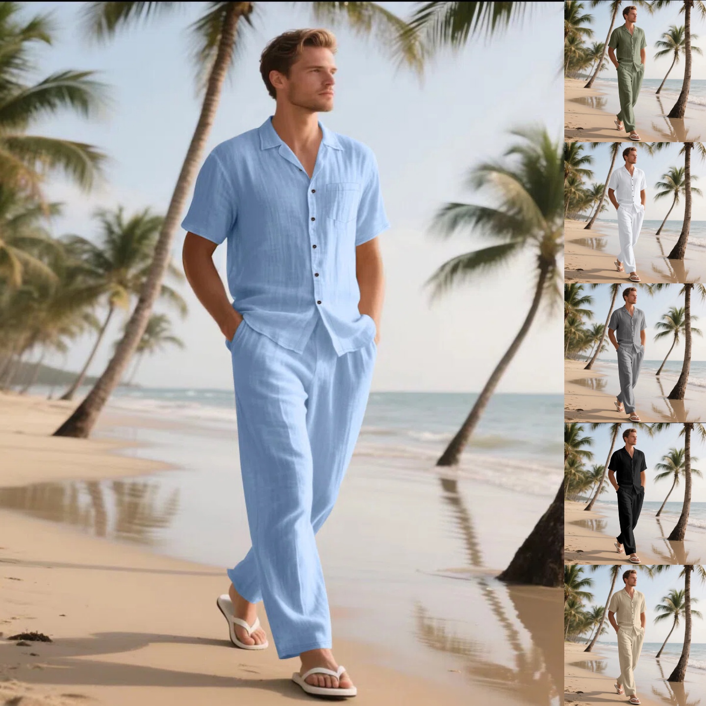 Sommer Herren Neues Leinen Cas – Short Linen Drawstring Bewertung und Preis