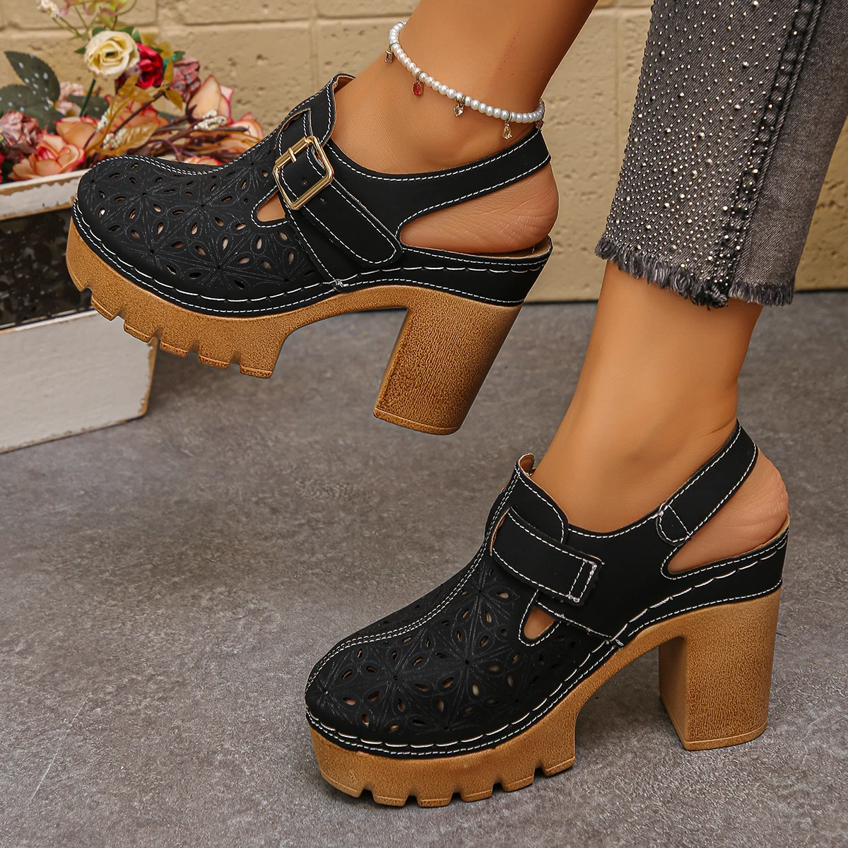 Große Damen-Sandalen mit dicke – Casual Sandal Leather Bewertung und Preis