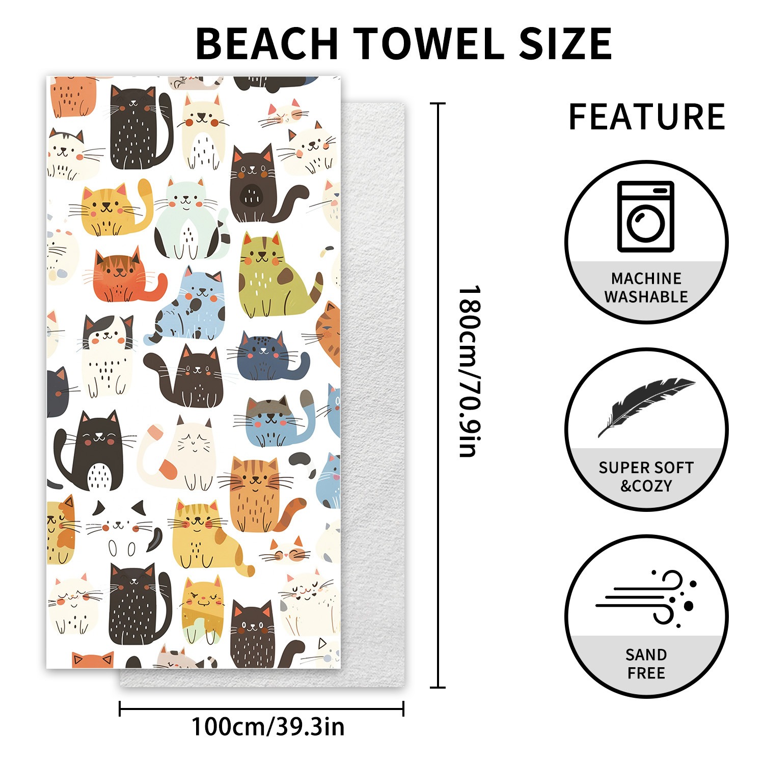 1 Stück Großes Strandtuch Mikr – Beach Towel Large Bewertung und Preis