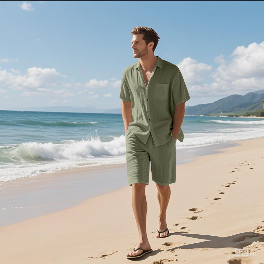 Herren-Leinen-Set mit Struktur – Short Linen Drawstring Bewertung und Preis